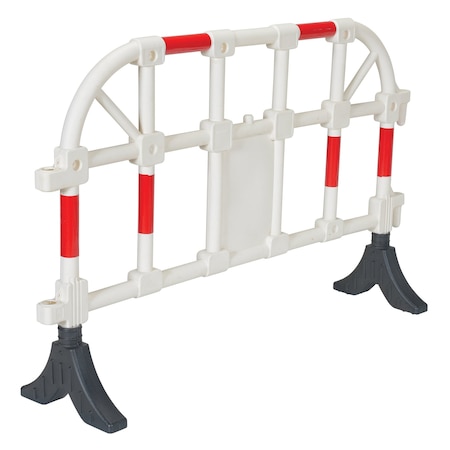 Vestil White Plastic Handrailing Section, 40", Plastic, 40 Height, 15.5 Length, 23, White PHR-W